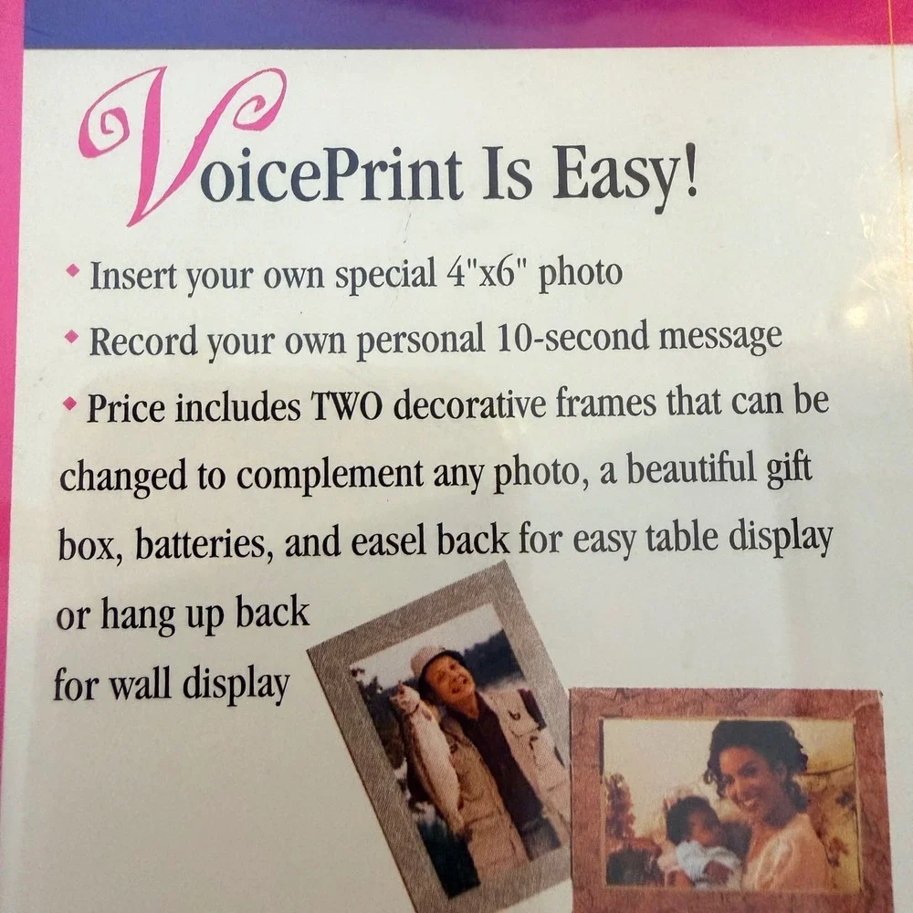 VoicePrint‎ Talking Photo Frame Personal Message Recordable 4x6 Photo